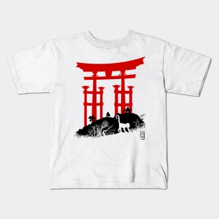 Red Torii in Japan Kids T-Shirt